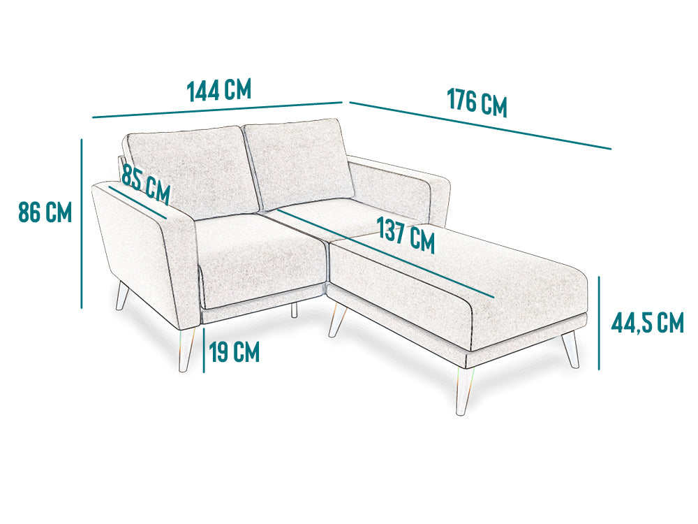 Modulares 2-Sitzer Sofa LOTTA