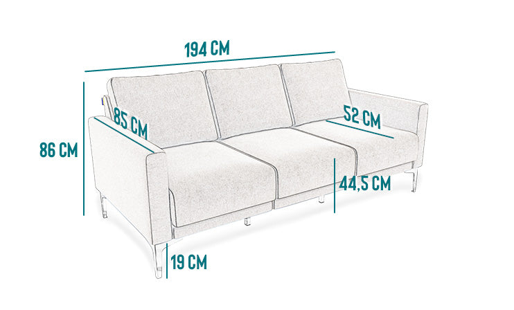 3-Sitzer ELLA Leder - Limited Edition COGNAC