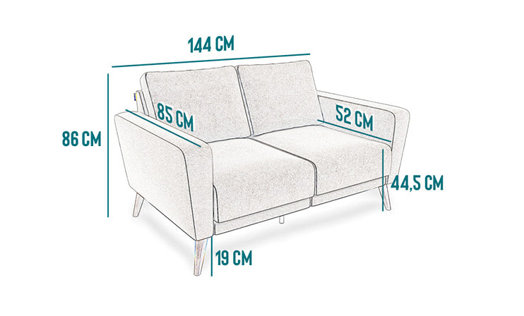 Modulares 2-Sitzer Sofa LOTTA